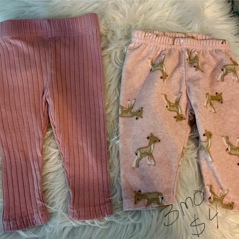 Pink Baby Leggings Set
